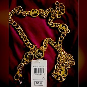 Michael Kors metal chain - gold belt L/XL